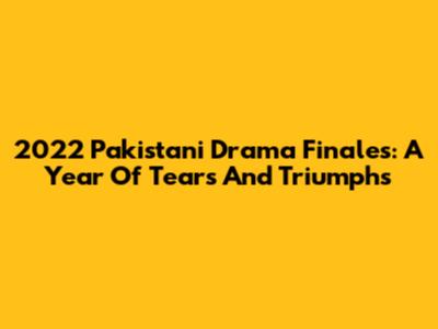 2022 Pakistani Drama Finales: A Year Of Tears And Triumphs