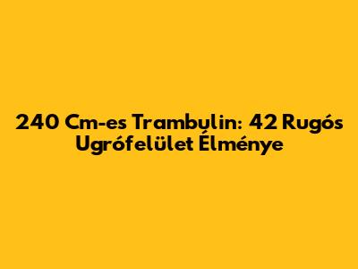 240 Cm-es Trambulin: 42 Rugós Ugrófelület Élménye