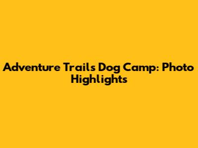 Adventure Trails Dog Camp: Photo Highlights