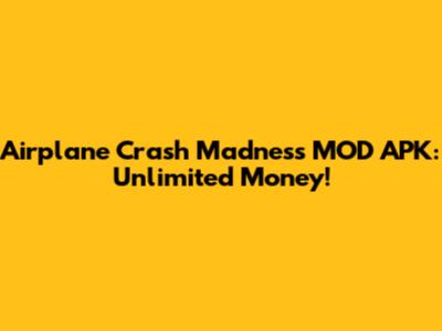 Airplane Crash Madness MOD APK: Unlimited Money!