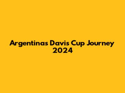 Argentina's Davis Cup Journey 2024