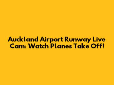 Auckland Airport Runway Live Cam: Watch Planes Take Off!