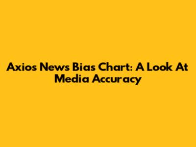 Axios News Bias Chart: A Look At Media Accuracy