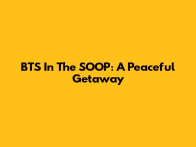 BTS In The SOOP: A Peaceful Getaway