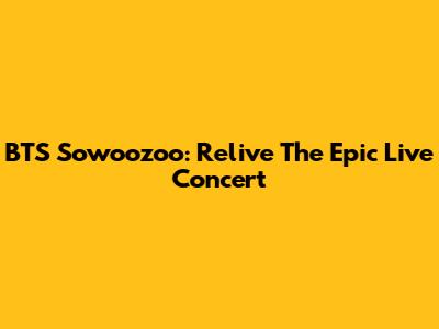 BTS Sowoozoo: Relive The Epic Live Concert