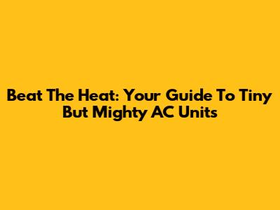 Beat The Heat: Your Guide To Tiny But Mighty AC Units