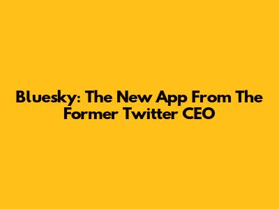 Bluesky: The New App From The Former Twitter CEO