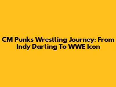 CM Punk's Wrestling Journey: From Indy Darling To WWE Icon