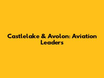 Castlelake & Avolon: Aviation Leaders