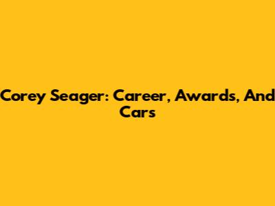 Corey Seager: Career, Awards, And Cars