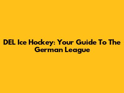 DEL Ice Hockey: Your Guide To The German League