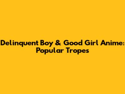 Delinquent Boy & Good Girl Anime: Popular Tropes