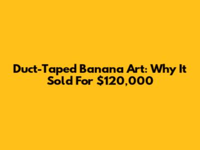 Duct-Taped Banana Art: Why It Sold For $120,000