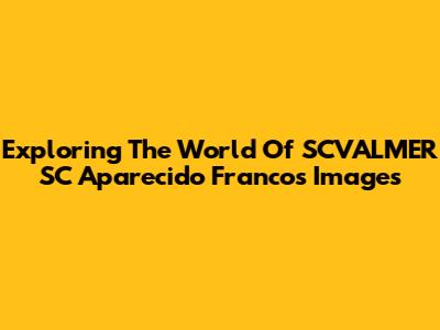 Exploring The World Of SCVALMER SC Aparecido Franco's Images