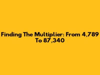 Finding The Multiplier: From 4,789 To 87,340