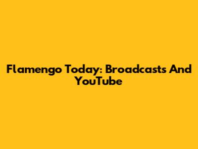 Flamengo Today: Broadcasts And YouTube