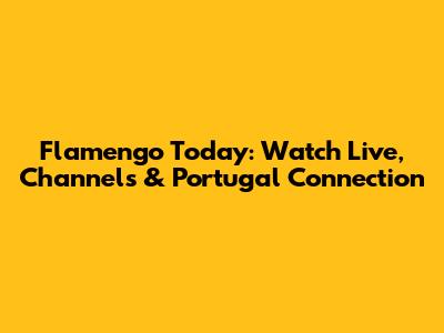Flamengo Today: Watch Live, Channels & Portugal Connection