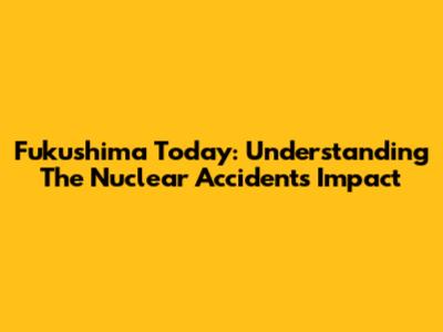 Fukushima Today: Understanding The Nuclear Accident's Impact