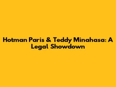 Hotman Paris & Teddy Minahasa: A Legal Showdown