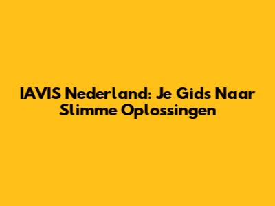 IAVIS Nederland: Je Gids Naar Slimme Oplossingen
