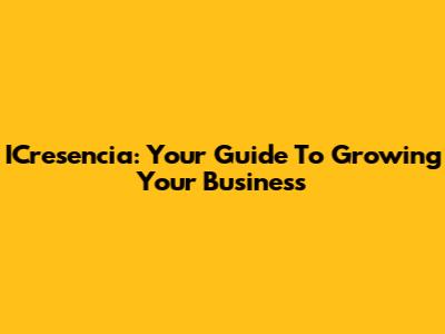 ICresencia: Your Guide To Growing Your Business