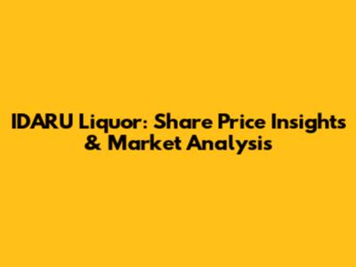 IDARU Liquor: Share Price Insights & Market Analysis