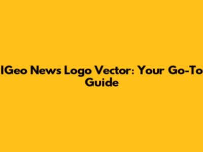 IGeo News Logo Vector: Your Go-To Guide