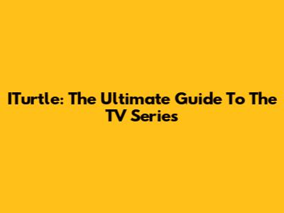 ITurtle: The Ultimate Guide To The TV Series