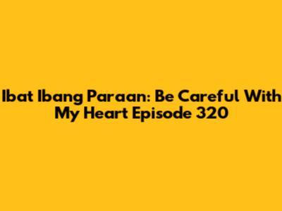 Iba't Ibang Paraan: "Be Careful With My Heart" Episode 320