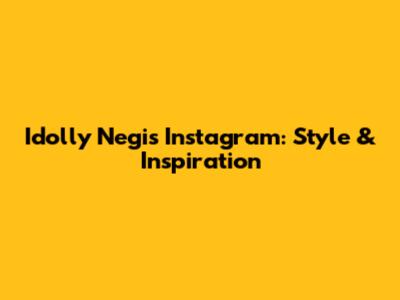 Idolly Negi's Instagram: Style & Inspiration