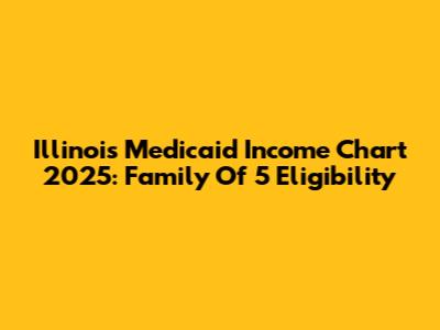 Illinois Medicaid Income Chart 2025: Family Of 5 Eligibility