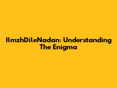 IlmzhDileNadan: Understanding The Enigma