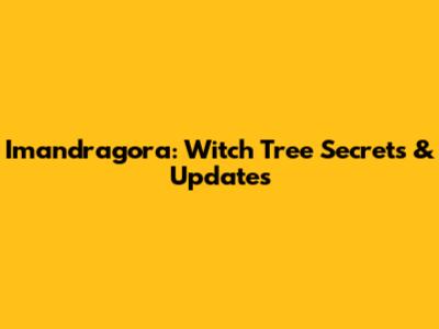 Imandragora: Witch Tree Secrets & Updates