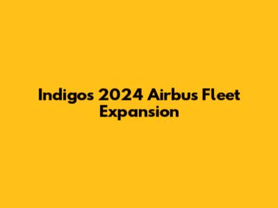 Indigo's 2024 Airbus Fleet Expansion