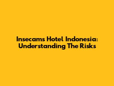 Insecam's Hotel Indonesia: Understanding The Risks