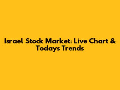 Israel Stock Market: Live Chart & Today's Trends