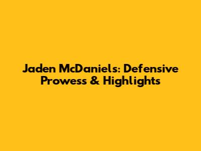 Jaden McDaniels: Defensive Prowess & Highlights