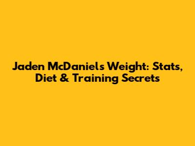 Jaden McDaniels Weight: Stats, Diet & Training Secrets