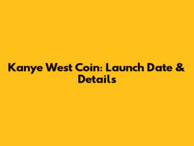 Kanye West Coin: Launch Date & Details