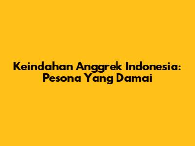 Keindahan Anggrek Indonesia: Pesona Yang Damai