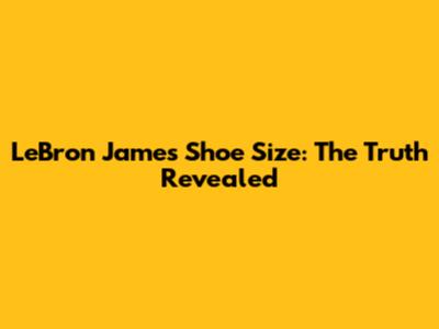 LeBron James' Shoe Size: The Truth Revealed