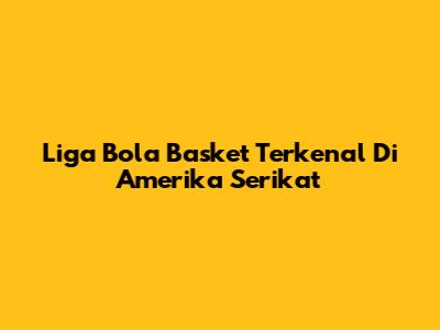 Liga Bola Basket Terkenal Di Amerika Serikat