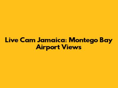 Live Cam Jamaica: Montego Bay Airport Views