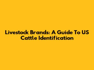 Livestock Brands: A Guide To US Cattle Identification