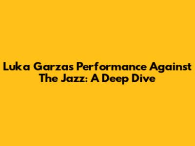 Luka Garza's Performance Against The Jazz: A Deep Dive