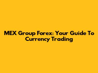 MEX Group Forex: Your Guide To Currency Trading