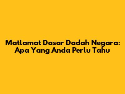 Matlamat Dasar Dadah Negara: Apa Yang Anda Perlu Tahu