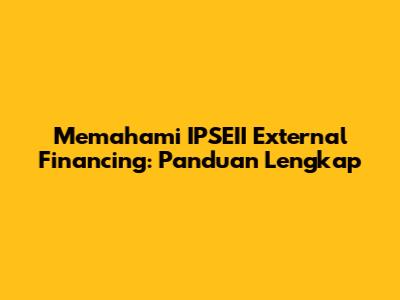Memahami IPSEII External Financing: Panduan Lengkap