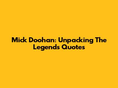 Mick Doohan: Unpacking The Legend's Quotes