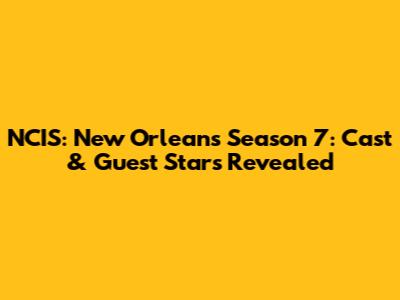 NCIS: New Orleans Season 7: Cast & Guest Stars Revealed
